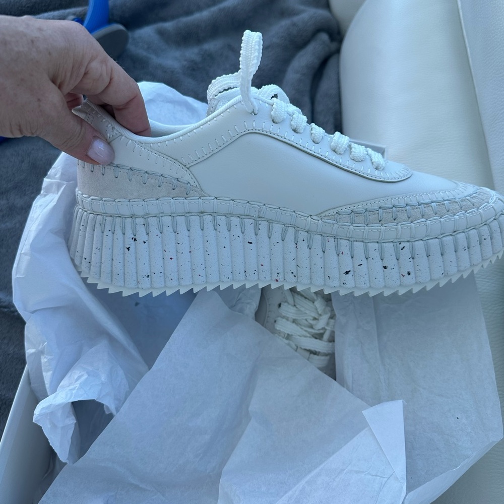 Chloe White Platform Sneakers - Picture 6 of 6